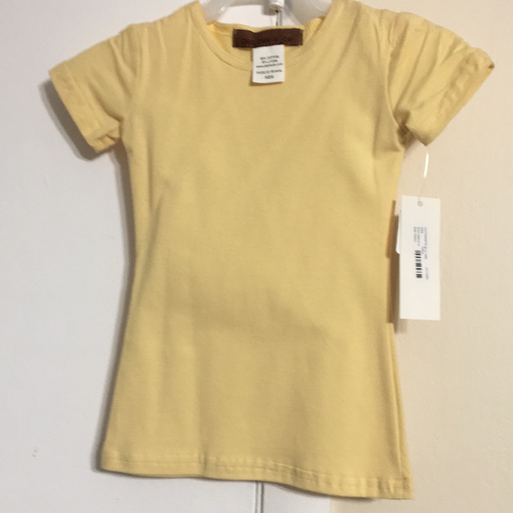 Yellow short sleeve cotton shell/T-shirt